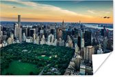 Central Park New York luchtfoto Poster 90x60 cm - Foto print op Poster (wanddecoratie woonkamer / slaapkamer) / Amerikaanse steden Poster