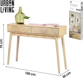CONSOLE MET 2 LADES PUSH-PULL SYSTEEM 100X30XH75CM