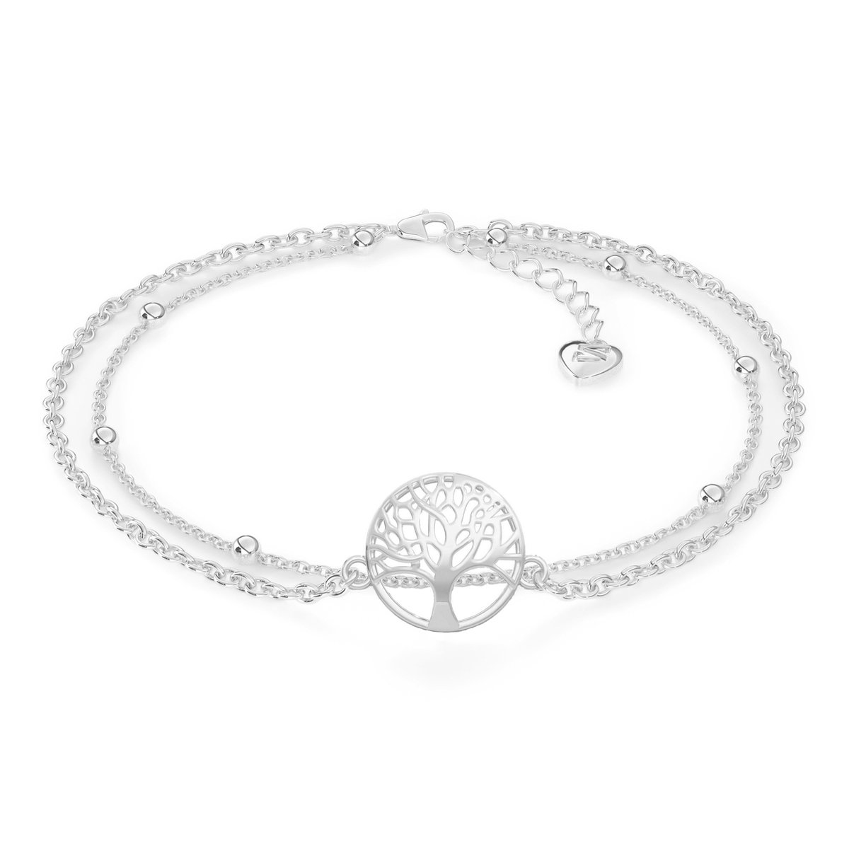 SERASAR Dames 925 Enkelbandje [Life] met Boomteken - Zilver - Cadeaus voor Meisjes