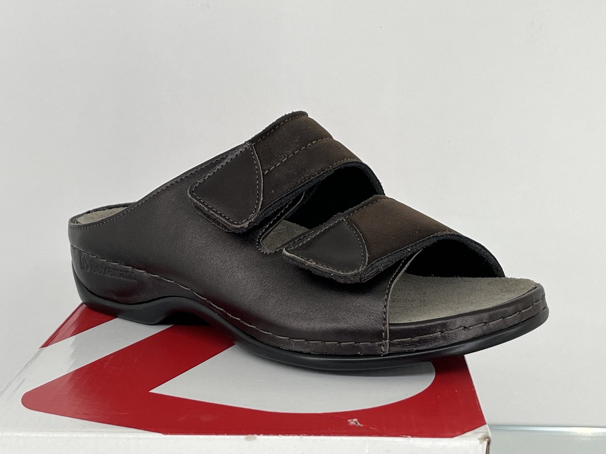 Berkemann Finja donkerbruine leren sandalen / slippers 01021-693 / UK 4,0 / EU 37