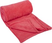 Sorprese Fleece Plaid - 150x200 cm - Fleece Deken - Super Zacht, Warm en Donzig - Plaid voor op de Bank, Bed of Woonkamer Decoratie - Roze - Cadeau