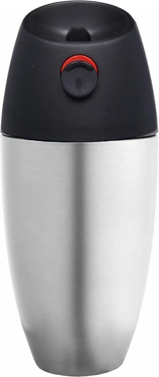 Premium RVS Koffiebeker Met Vacuumisolatie - To Go - Thermosbeker Reisbeker Push & Drink - 300ml - Chrome