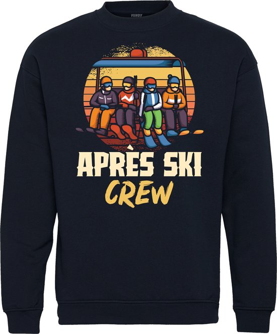 Pull Après Ski Crew | Vêtements d'habillage après-ski | Mauvaise combinaison de ski | Tenue d'après-ski | Marine | taille 116/128