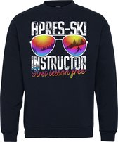 Sweater Apres Ski First Lesson | Apres Ski Verkleedkleren | Fout Skipak | Apres Ski Outfit | Navy | maat XL
