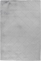 Hoogpolig Vloerkleed | Tapijt | Impulse | Zilver | 80x150 cm