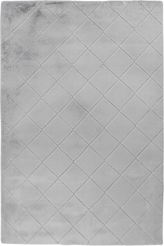 Impulse | Hoogpolig Vloerkleed | Silver | Hoogwaardige Kwaliteit | 80x150 cm