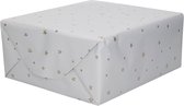 1x Rollen inpakpapier/cadeaupapier geboorte/sterren 300 x 70 cm blauw/roze - Cadeauverpakking kadopapier - Geschenkverpakking