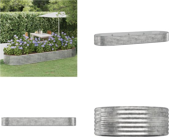 vidaXL Plantenbak 62x47x46 cm koudgewalst staal zwart