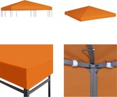 vidaXL Prieeldak 310 g/m² 3x3 m oranje - Prieeldak - Prieeldaken - Prieelluifel - Prieelluifels