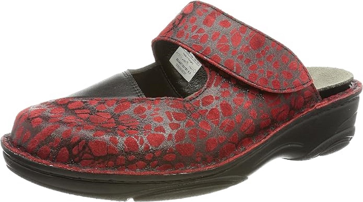 Berkemann Heliane rode leren slippers / muitljes 03457-191 Maat 36 / UK 3,5 orthopedische schoenen