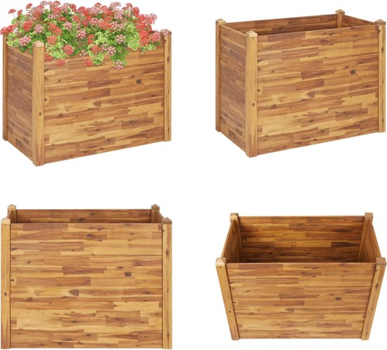 Plantenbak verhoogd met kas 110x54x120 cm massief vurenhout kopen