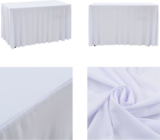 vidaXL 2x Tafelhoes Stretch 120x60,5x74 cm Antraciet Tafelhoezen Tafel Hoes