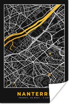 Poster Stadskaart – Frankrijk – Kaart – Nanterre – Plattegrond - 60x90 cm