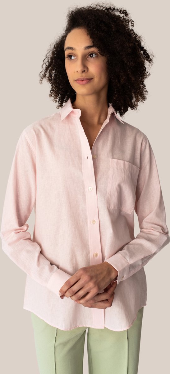 Willow - Linen blouse (light weight) Peach / L