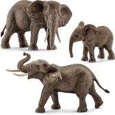 Schleich Wild Life - Olifantenfamilie Figurenset, Dierenfiguren voor Kinderen 3 st