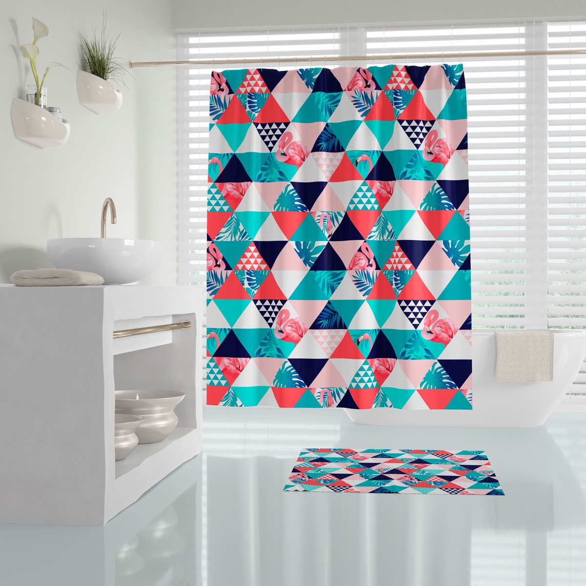 Casabueno - Douchegordijn - Waterdicht & Sneldrogend – 180x200 cm – Anti-Schimmel, Wasbaar & Duurzaam –Abstract – Badkamer Shower Curtain