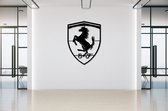 Scuderia Ferrari - Logo - Metaalkunst - Blauw - 50,8 x 36 cm - Auto Decoratie - Muur Decoratie- Man Cave - Cadeau voor man- Inclusief ophangsysteem