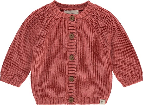 A Tiny Story baby cardigan Unisex Vest - berry - Maat 50