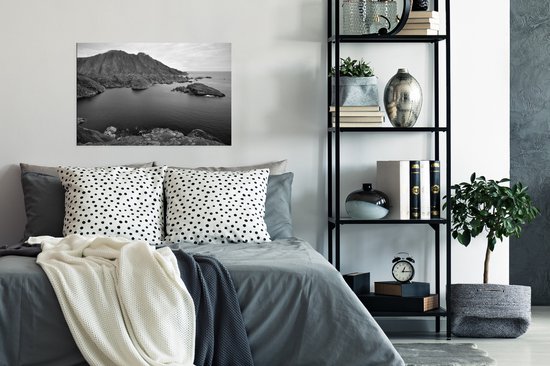 Poster Côte scandinave noir et blanc 90x60 cm - Tirage photo sur Poster (décoration murale salon / chambre)