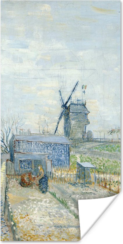 Poster Montmartre: molens en moestuinen - Vincent van Gogh - 20x40 cm