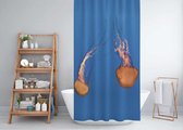 Casabueno Jellyfish - Wasbaar Douchegordijn - 180x200 cm - Badkamer Gordijn - Shower Curtain - Waterdicht - Sneldrogend en Anti Schimmel - Wasbaar en Duurzaam