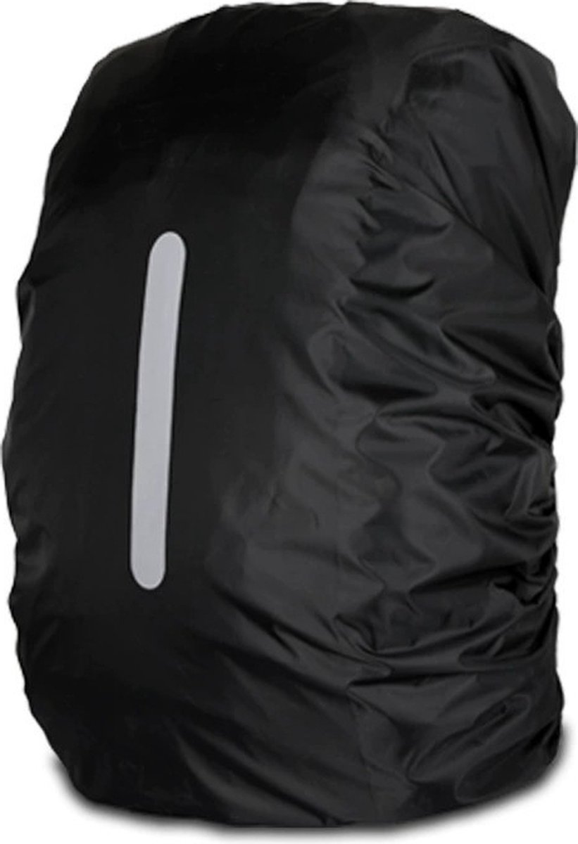 CVD® High Quality Flightbag Regenhoes Waterdicht voor Backpack Rugzak Reflecterend - 30-35 Liter Regenhoes – met reflectie Zwart