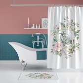 Casabueno Angel - Douchegordijn 180x200 cm - Kwaliteit Polyester - Badkamer Gordijn - Shower Curtain - Wit Waterdicht - Sneldrogend en Anti Schimmel -Wasbaar en Duurzaam