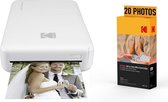 KODAK Pack Imprimante Photo Printer PM220 et cartouche MSC20 - Photos 5.4 * 8.6 cm, WIFI, Compatible avec iOS et Android - Blanc