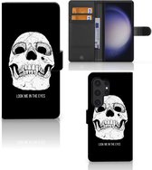 Bookcase Geschikt voor Samsung Galaxy S24 Ultra GSM Hoesje Skull Eyes