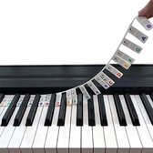 Piano stickers - Piano/Keyboard Stickers - Eenvoudig Muzieknoten Leren- Voor Witte en zwarte toetsen- Herbruikbaar-Stickers-88 toetsen Verwijderbare pianotoetsenbordsticker Siliconen