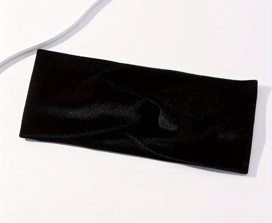 Velvet Hairband - noir - velours - daim - bandeau femme - diadème - cheveux - élastique - bandana - bandeau de maquillage - accessoires