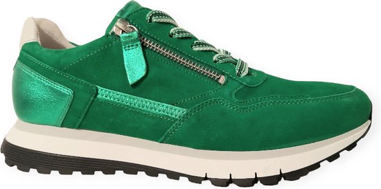 Gabor Sneakers groen Suede Dames Maat 39 bol