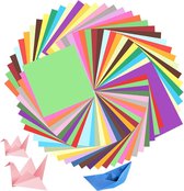 Set de Papier origami de 200 feuilles – Groot / Klein format – Gamme riche de 20 couleurs vives, deux tailles : 15x15 cm et 20x20 cm – Idéal pour Diverse projets d'artisanat et d'art – Papier de qualité Premium pour la Créativité et la Détente