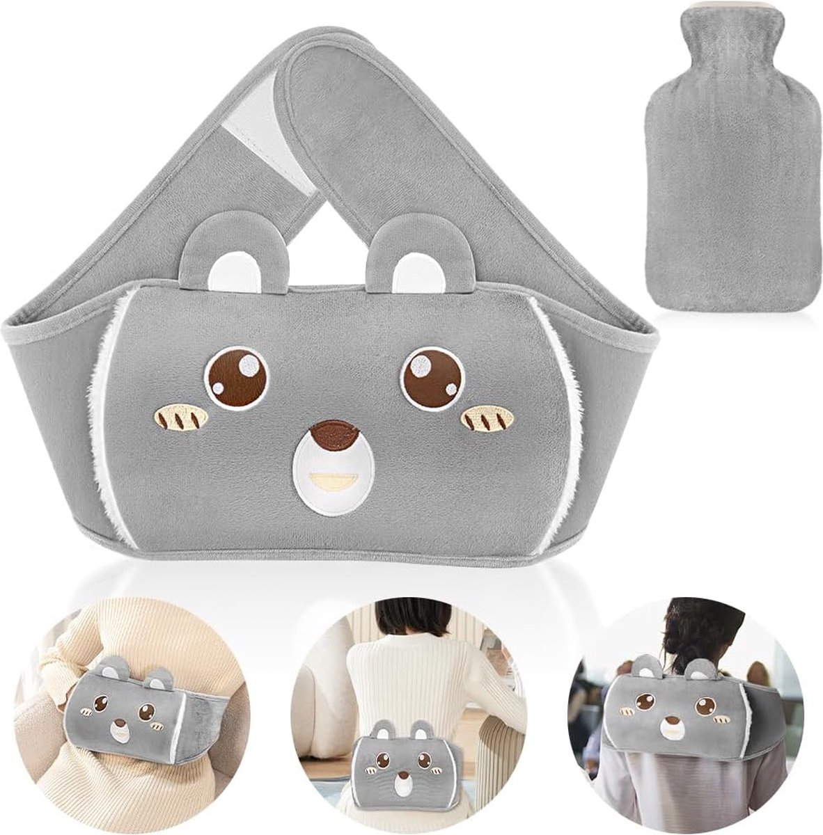 Goedkoopste warmwaterzak voor pijnverlichting, krampen, rug, hand, taille, bedwarmers, cadeau voor vrouwen, senioren en kinderen 1L
