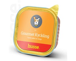 Husse Gourmet Kyckling - Hondenvoer Blik, Natvoer Honden, Hondenvoeding Nat - Gourmet Kip - 6 x 300 g