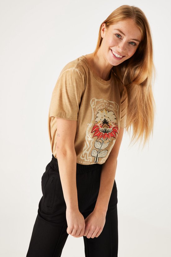 GARCIA T-Shirt Femme Marron - Taille L