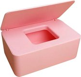 Vochtig Toiletpapier Houder - Roze Tissuebox - Opbergbox voor Vochtige Doekjes, Babydoekjes en Tissues - Met Siliconen Afdichting - Doekjes houder - Toilerpapier houder - Vochtige doekjes dispenser