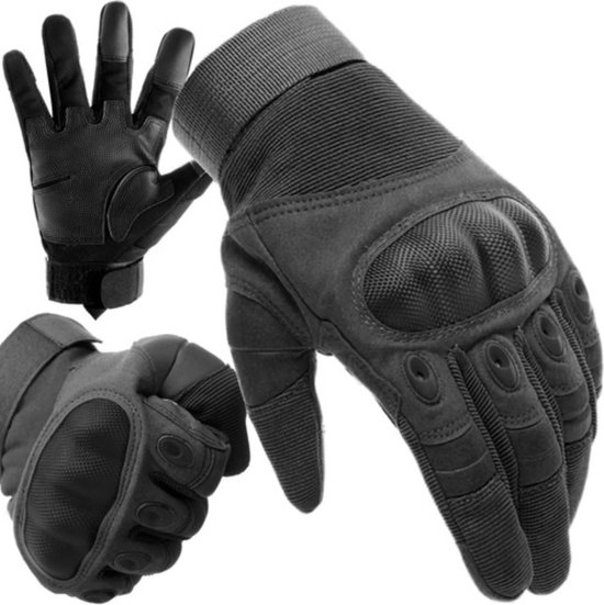 Trizand Tactische handschoenen L - zwart - sport/outdoor - touchscreen - extra verstevigingen