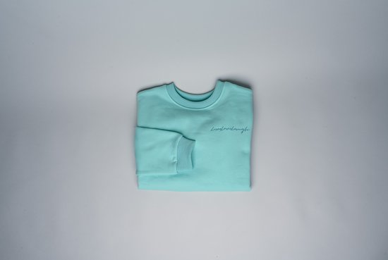 CREWNECK - LOUNGEWEAR - DAMES - KATOEN - BLUSH FLEECE - LIVELOVELAUGH - MINT GREEN - M - 4 MATEN BESCHIKBAAR