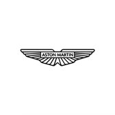 Aston Martin - Logo - Metaalkunst - Zwart - 80 x 18 cm - Auto Decoratie - Muur Decoratie- Man Cave - Cadeau voor man- Inclusief ophangsysteem