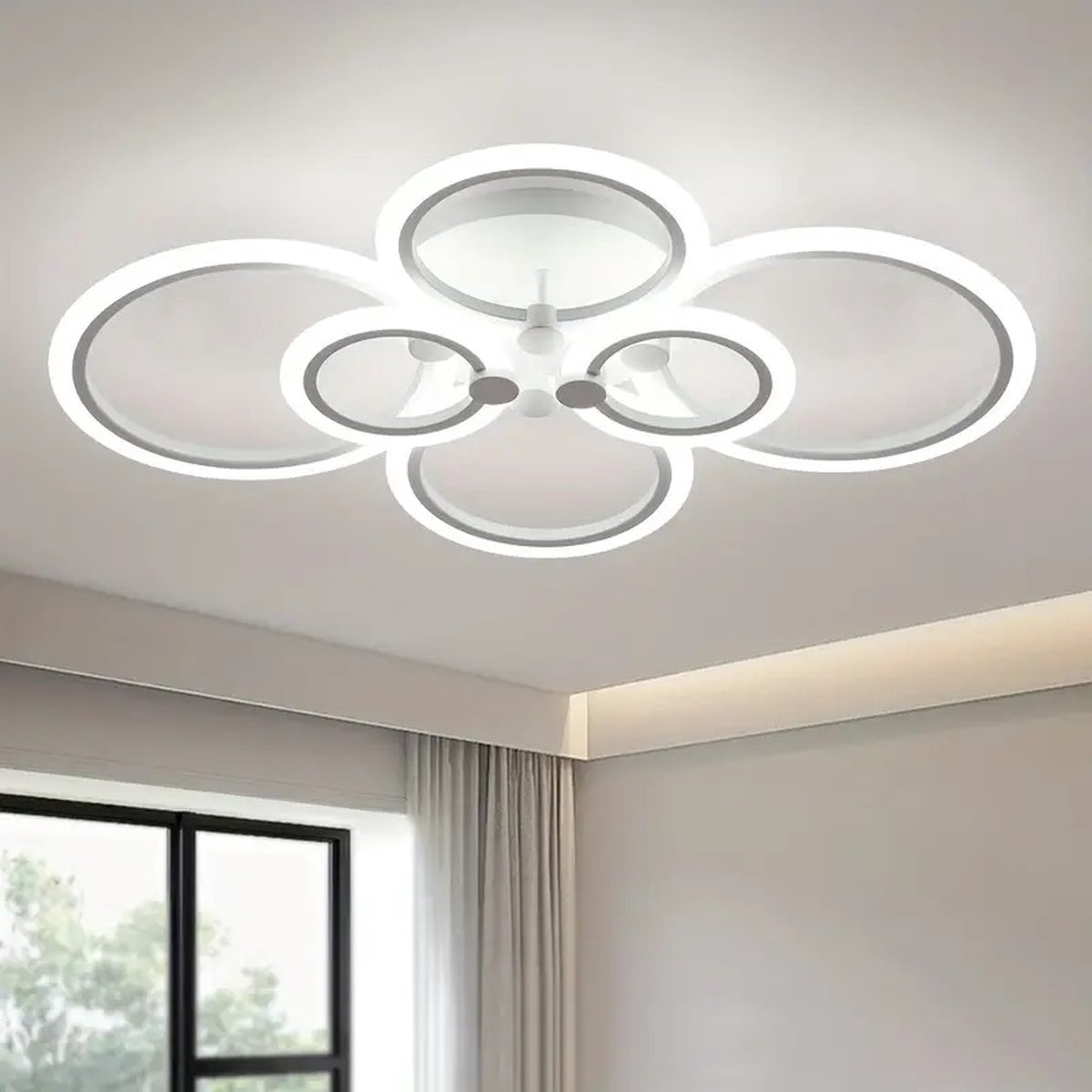 Strak moderne LED plafondlamp goud | Straluma
