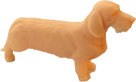 Teddy Hermann 91923 Teckel à Poil Dur pour Chien 28 cm, Jouet câlin