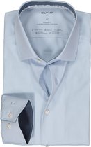 OLYMP 24/7 modern fit overhemd - dynamic flex - lichtblauw - Strijkvriendelijk - Boordmaat: 46