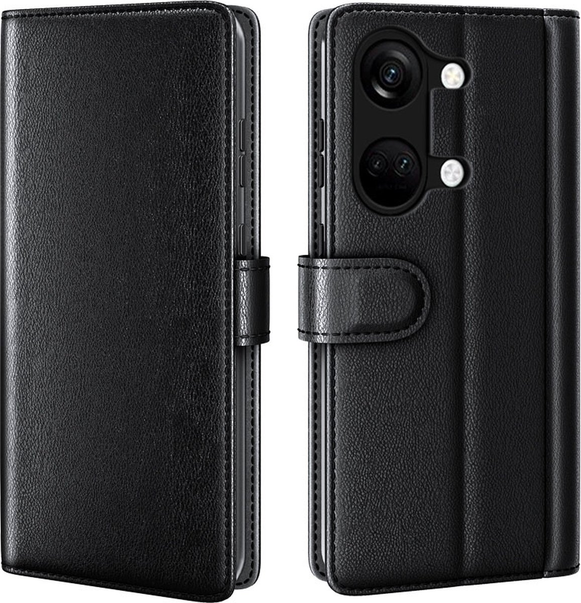 ProGuard OnePlus Nord 3 Wallet Hoesje Echt Leder Zwart