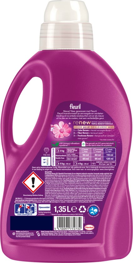 Fleuril Renew Bloesem - Vloeibaar Wasmiddel - Voordeelverpakking - 4x27 Wasbeurten - Fleuril