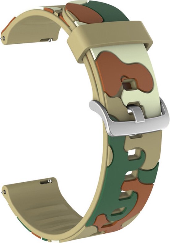 Bracelet en Siliconen - adapté pour Amazfit GTR 3 / GTR 3 Pro / GTR 4 / GTR 2 / GTR 2E / GTR 47 mm / Stratos / Stratos 2 / Stratos 3 / Pace - camouflage marron clair