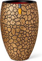 Capi Europe - Vase elegant deluxe Clay NL - 45x72 - Goud - Ouverture Ø31 - Pour usage intérieur et extérieur - Garantie à vie - Incassable - 100% Recyclable - KGBC1138