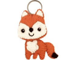 Luna-Leena duurzame vos sleutelhanger - tas bedel - plat - oranje - vilt wol - handgemaakt in Nepal - love - kinder cadeau - kerstcadeau - fox baghanger - animal keychain - cadeau - kado - kerst - gift - kinderfeestje - bag charm