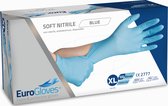 Pack économique gants 2 x Eurogloves soft-nitrile non poudrés bleu - XL 100 pièces