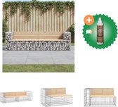 vidaXL Tuinbank schanskorfontwerp 244x71x65 5 cm massief grenenhout Tuinbank Inclusief Houtreiniger en verfrisser